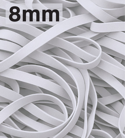 Elástico de banda plana 0.6mm X 8mm
